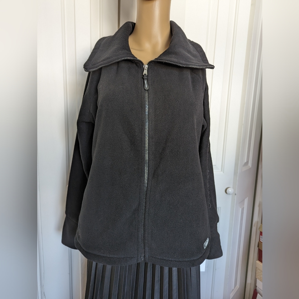 Calvin Klein Performance Women's Fleece Zip Up Jacket Black Size S/P/CH.